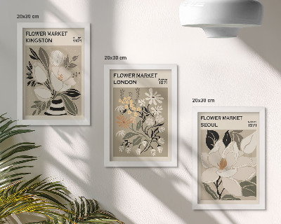 Posterpaket Retroblommor från olika städer runt om i världen
