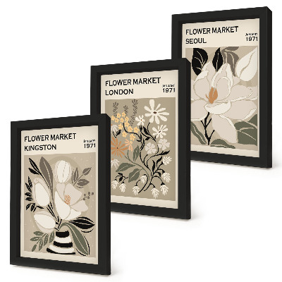 Posterpaket Retroblommor från olika städer runt om i världen