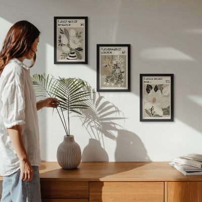 Posterpaket Retroblommor från olika städer runt om i världen