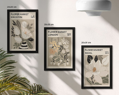 Posterpaket Retroblommor från olika städer runt om i världen