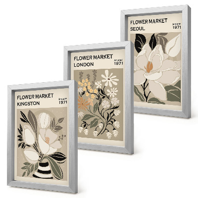 Posterpaket Retroblommor från olika städer runt om i världen