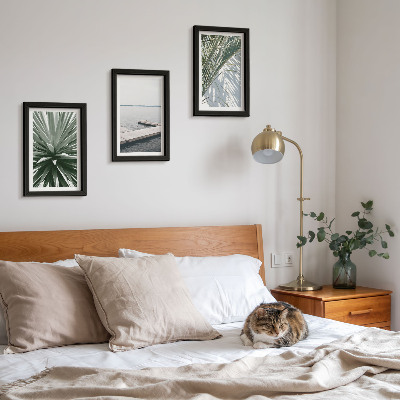 Posterpaket Palmbladväxt och träpir