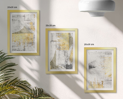 Posterpaket Abstrakta minimalistiska moderiktiga målningsmönster