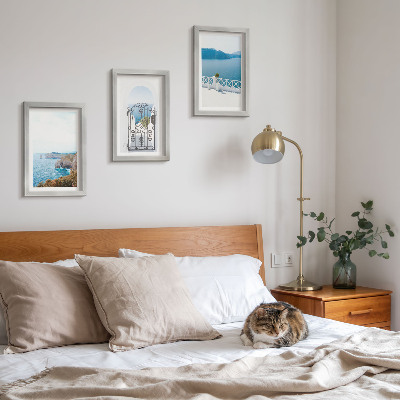 Posterpaket Havsutsikt med grekisk arkitektur