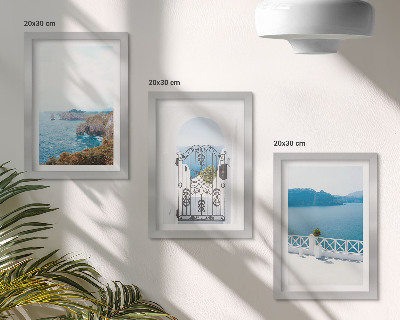 Posterpaket Havsutsikt med grekisk arkitektur