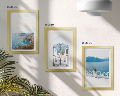 Posterpaket Havsutsikt med grekisk arkitektur