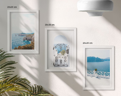 Posterpaket Havsutsikt med grekisk arkitektur