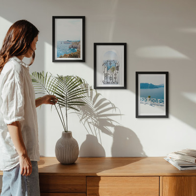 Posterpaket Havsutsikt med grekisk arkitektur