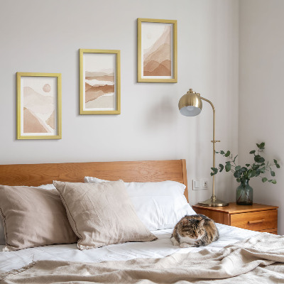 Posterpaket Abstrakta landskap i nyanser av brunt och beige
