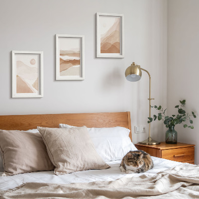 Posterpaket Abstrakta landskap i nyanser av brunt och beige
