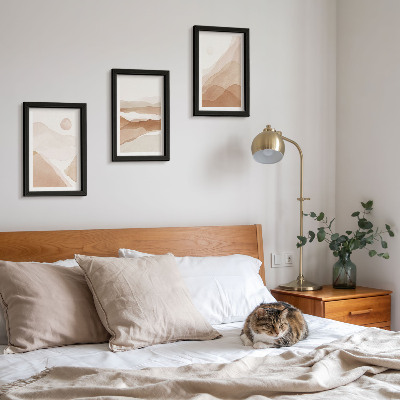Posterpaket Abstrakta landskap i nyanser av brunt och beige