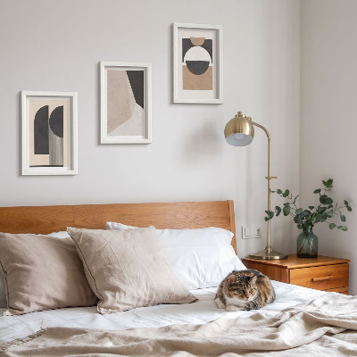 Posterpaket Abstrakta former i nyanser av beige och brunt