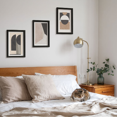 Posterpaket Abstrakta former i nyanser av beige och brunt