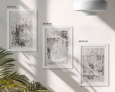 Posterpaket Träådringsmönster i nyanser av grått och vitt