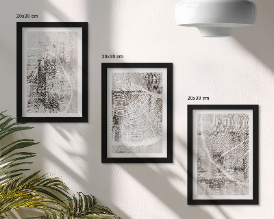Posterpaket Träådringsmönster i nyanser av grått och vitt