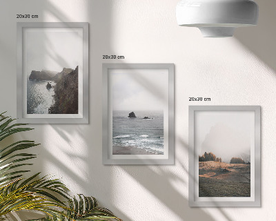 Posterpaket Berg- och havslandskap med moln och skogar