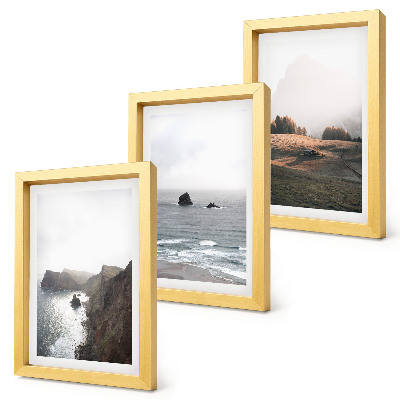Posterpaket Berg- och havslandskap med moln och skogar