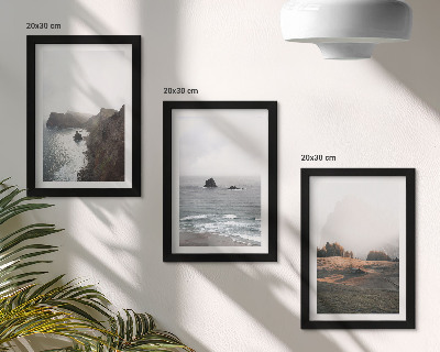 Posterpaket Berg- och havslandskap med moln och skogar