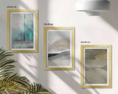 Posterpaket Målade abstrakta minimalistiska dekorationer