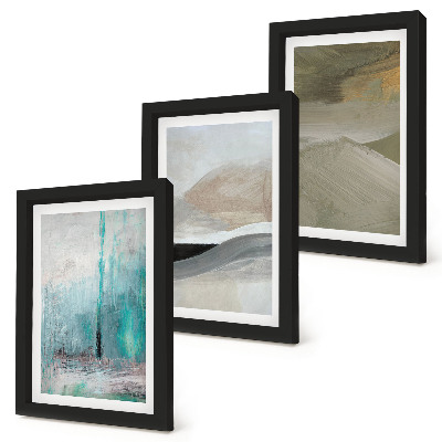 Posterpaket Målade abstrakta minimalistiska dekorationer