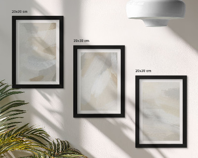 Posterpaket Abstrakt ljus bakgrund med fina penseldrag