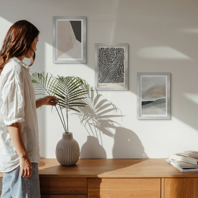 Posterpaket Abstrakta mönster i nyanser av beige och grått