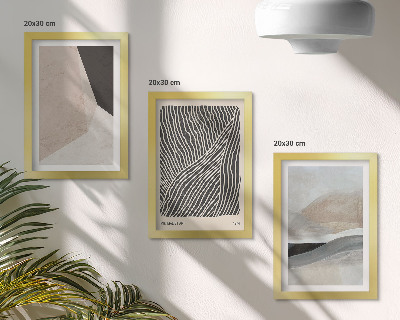 Posterpaket Abstrakta mönster i nyanser av beige och grått