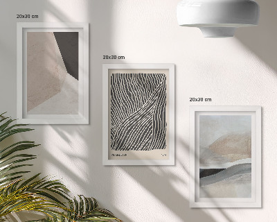Posterpaket Abstrakta mönster i nyanser av beige och grått