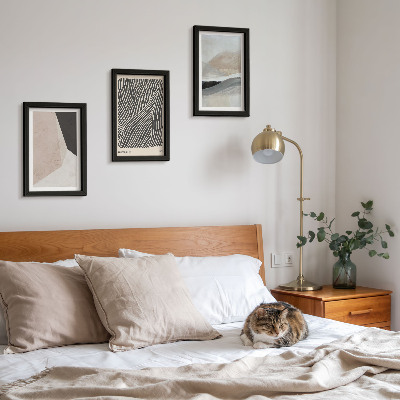 Posterpaket Abstrakta mönster i nyanser av beige och grått