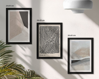 Posterpaket Abstrakta mönster i nyanser av beige och grått