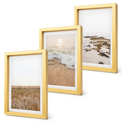 Posterpaket Strand med vågor och havsstenar på sommaren