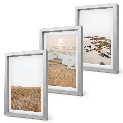 Posterpaket Strand med vågor och havsstenar på sommaren