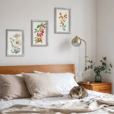 Blommiga kompositioner retro vintagemålning posterpaket