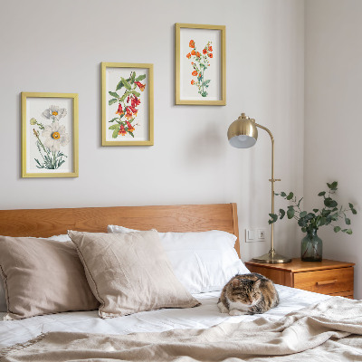 Posterpaket Blommiga kompositioner retro vintagemålning