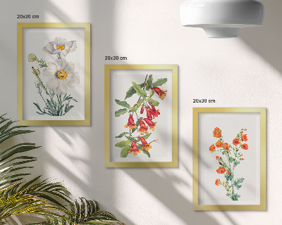 Posterpaket Blommiga kompositioner retro vintagemålning