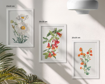 Posterpaket Blommiga kompositioner retro vintagemålning
