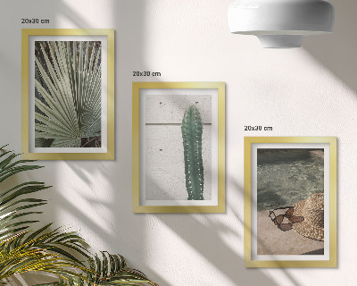 Posterpaket Tropiska växter och accessoarer för semestern vid vattnet