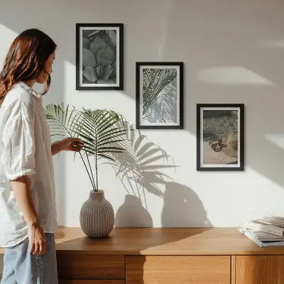 Posterpaket med motiv av tropiska växter och sommarsemester