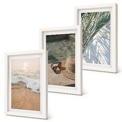 Posterpaket Vattenstrandhatt och solglasögonblad