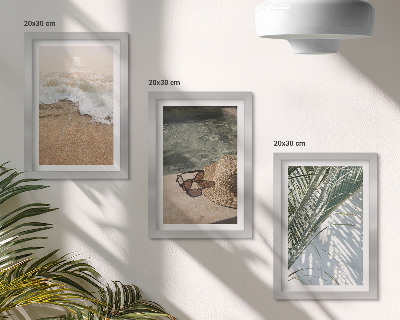 Posterpaket Vattenstrandhatt och solglasögonblad