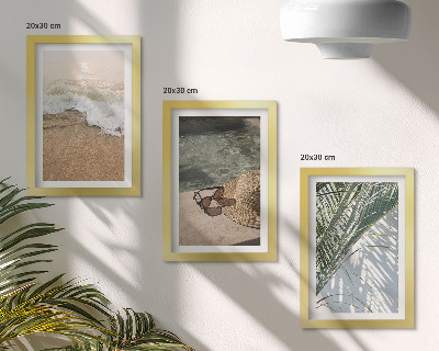 Posterpaket Vattenstrandhatt och solglasögonblad