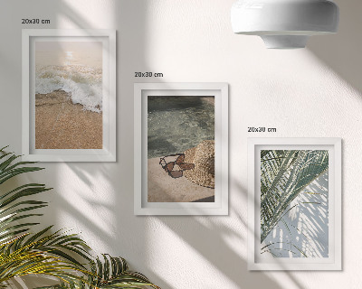 Posterpaket Vattenstrandhatt och solglasögonblad