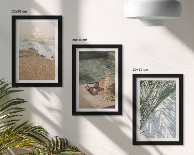Posterpaket Vattenstrandhatt och solglasögonblad