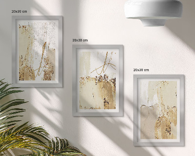 Posterpaket Abstrakta mönster i nyanser av beige och vitt