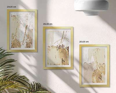 Posterpaket Abstrakta mönster i nyanser av beige och vitt