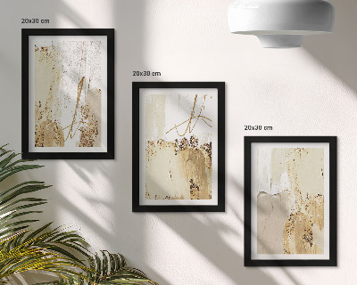 Posterpaket Abstrakta mönster i nyanser av beige och vitt