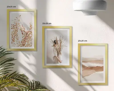 Posterpaket växtmotiv i abstrakt rustik boho-stil