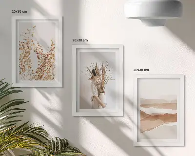 Posterpaket växtmotiv i abstrakt rustik boho-stil