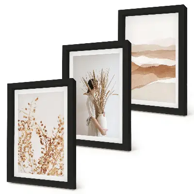 Posterpaket växtmotiv i abstrakt rustik boho-stil