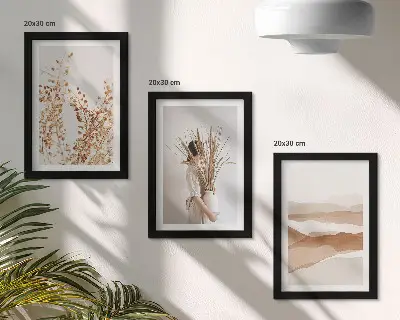 Posterpaket växtmotiv i abstrakt rustik boho-stil